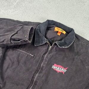 Cornerstone Jacket Mens 4XL Black Canvas Bomber Quilted Wabash National USA J763